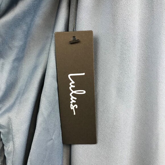 New Lulu's All About Love Slate Blue Maxi Dress for Bridesmaid size L - Picture 13 of 16